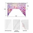 thumbnail image 6 of Pink Spring Floral Swag Valance for Windows 56'' x 36'', Summer Daisy Botanical Oil Painting Light Filtering Kitchen Curtains Valances for Bathroom/Living Room/Bedroom/Café, Rod Pocket Curtain Panel, 6 of 6