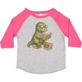 thumbnail image 3 of Inktastic Dinosaur Reading Books Cute Glasses Illustration Boys or Girls Toddler T-Shirt, 3 of 5