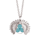thumbnail image 1 of Simetría triangular de ondas Collar de girasol collar collar collar colgante, 1 of 3