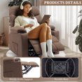 thumbnail image 4 of Korser Swivel Glider Rocker Recliner Chair with Massage and Heat for Living Room,Brown, 4 of 7