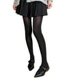 thumbnail image 2 of Wuxian Fluffy Socks Thermal Winter Tights High Elasticity Slim Leggings High Waist Pantyhose Reinforced Stocking Breathable Lightweight Footwear,Black,One Size, 2 of 8