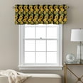 thumbnail image 3 of Retro Sunflowers Valance Curtain Summer Yellow Floral Black Background Window Valances Rod Pocket Short Curtains Window Treatments for Kitchen Bedroom Bathroom Laundry 54" x 18", 3 of 9