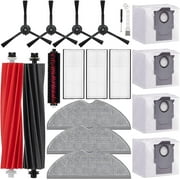 Replacement Parts Accessories Kit Compatible with Roborock S8 S8+ S8 Pro Ultra Robot Vacuum, 1 Set Main Brush, 4 HEPA Filters, 6 Side Brushes, 4 Mop Cloth Pads