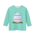 thumbnail image 4 of Camisa básica con cuello redondo y mangas 3/4 estampadas para niños, camiseta de manga larga con cuello redondo, 4 of 4