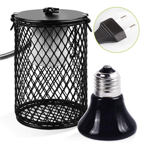sweethay Soporte de calentador de lámpara de cerámica para reptiles, soporte de bombilla de calor infrarrojo para reptiles con soporte anti-calor para Electrónica No.1