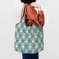 thumbnail image 6 of General Bunny Pattern Colorful Animals Canvas Shoulder Bag, 6 of 7