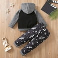 thumbnail image 4 of Toddler Boys Casual Outfit Sets Long Sleeve Cartoon Space Astronaut Prints Hooded Tops Pants Two Piece Casual Sports Outfits Set Kids Clothes Fall Clothing Sets 2-3 Years, 4 of 4