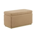 thumbnail image 4 of Linon Elta Rectangle Storage Ottoman, Tan, 4 of 12