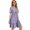 Lavender, variant on Women's V-Neck Short Sleeve Dress in 100% Polyester Fabric Desirable Full Size Everyday Style with Easy Care and Comfort