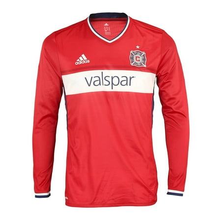 - Adidas MLS Soccer Men's Chicago Fire Long Sleeve Authentic Jersey