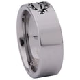 thumbnail image 3 of Tribal Skull Tungsten Carbide Ring, 3 of 9