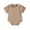 Brown, variant on Musuos Baby Girls Boys Summer Romper 3 6 12 18M Infant Short Sleeve Crewneck Solid Color Casual Jumpsuit