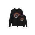 thumbnail image 2 of Diconna Parent-Child Matching Sweatshirt Rainbow Letter Print Loose Pullover, 2 of 7