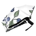 thumbnail image 5 of Bluebell Flowers Leaves All Weather Umbrella Triple Folding Parasol 6 Ribs UV Protection Portable, 5 of 8