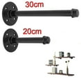 thumbnail image 3 of Wall Storage Shelf Holder Brackets Book Shelving Industrial Steampunk Iron Pipe, 3 of 6