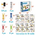 thumbnail image 5 of Bloques de construcción para niños, juguetes de tallo para niños y niñas, juego de juguetes divertidos para actividades educativas creativas para niños (70 piezas), 5 of 5