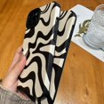 thumbnail image 3 of Sayoaho Diseñado Para Iphone 11 Funda De Teléfono Suave De Piel Sintética Tpu Y Lindo Arte Ondulado Pintado Para Mujeres Y Niñas, Protector Delgado A Prueba De Golpes, Compatible Con Funda Para Iphone, 3 of 5