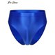 thumbnail image 2 of Men Glossy High Waist Briefs Underwear Swimwear Solid G-string Underpants Swimsuit Bottom Bathing Suit for Pool Beach SunbathingL Gong Bohan LED, 2 of 2