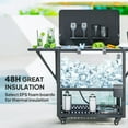 thumbnail image 5 of Barara King 104 Quart Cooler with Bottle Opener Shelves Wheels, Portable Outdoor Cooler for Backyard, Deck, Poolside Party, Gray, 5 of 7