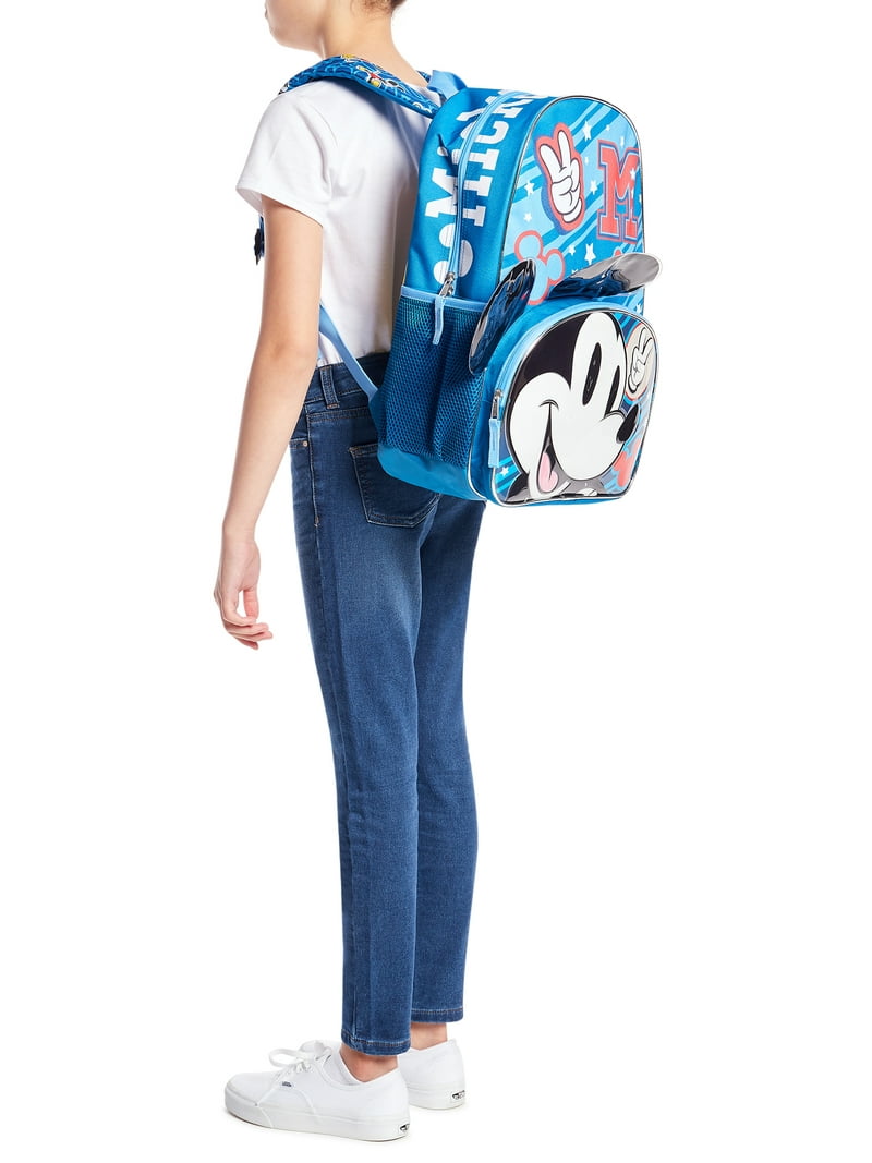 SAFTA Unisex Kids Laptop Backpack 13.3” – Mickey Mouse Design With USB Port | Multicolored