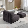 thumbnail image 6 of Fluffy Bean Bag Chair, Comfortable Bean Bag for Adults and Children, Super Soft Lazy Sofa Chair with Memory Foam and Ottoman, Indoor Modern Focus Bean Bag Chair for Living Room, Bedroom, Apartment, 6 of 14