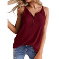 thumbnail image 1 of Sherrylily Women Henley Tank Tops Button Up Workout Casual Sleeveless Loose Fit Tees, 1 of 2