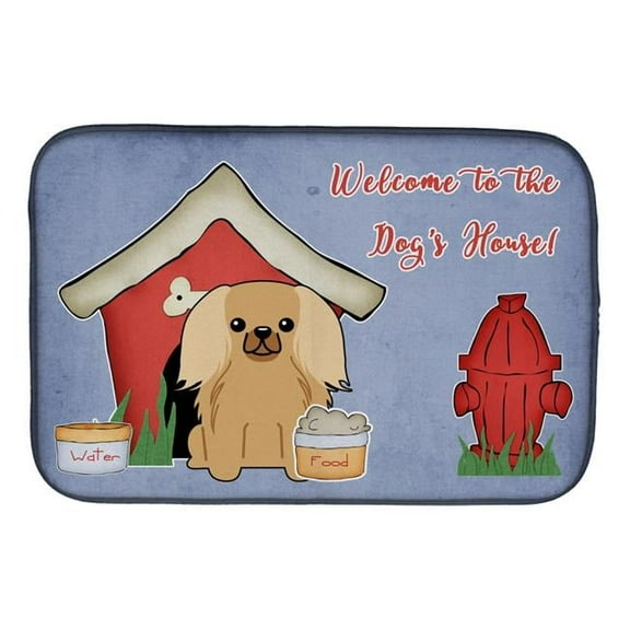 Dog House Collection Pekingnese Fawn Sable Dish Drying Mat