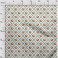 thumbnail image 2 of oneOone Cotton Poplin Fabric Diamond|Leaves & Rose Floral Printed Fabric 1 Yard 42 Inches Wide, 2 of 4