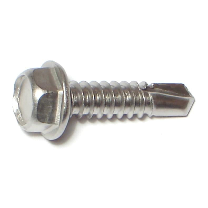 #14 x 1" Self Tapping Sheet Metal Screws Oval Head Stainless Steel Qty 100 