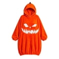 thumbnail image 5 of Halloween Outfit Girls Boys Oversized Pumpkin Hooded Blanket Hoodie Wearable Onesie Kids Cozy Funny Rompe𝐫 Casual Clothes, 5 of 8