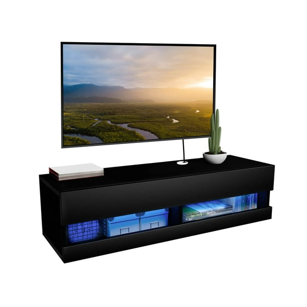 LUCKUP Floating TV Shelf Wall Mounted TV Stand, Floating Entertainment