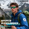 thumbnail image 2 of LINVO Sports Polarized Sunglasses for Men Women, Wrap-Around for Fishing, Cycling & Running, UV400 Protection, 2 of 7