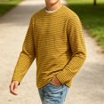 thumbnail image 4 of EnJoCho Kids Striped T Shirt Long Sleeve Crewneck Soft Basic Layer Top Raglan Casual Warm Tee for Boys Girls Toddler Fall Winter School Daily Outdoor Wear, 4 of 6
