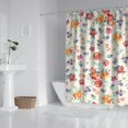 thumbnail image 2 of Waterproof Beautiful Colorful Floral Shower Curtain 72x72 Inch Boho Style Polyester Unique Shower Curtain for Bathroom Hotel Home Decor with 12 Plastic Hooks, 2 of 5