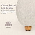 thumbnail image 5 of Brafabhome Queen Size Bed Frame with Round Corner Headboard, Soft Boucle Cloud Upholstered Fluffy Platform Bed with Bump-Proof Edge Footboard for Adults, No Box Spring Needed | Beige, 5 of 9