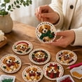 thumbnail image 4 of 6 Pack Puppy DIY Christmas Ornaments Kit, Pearl Sticker Art Craft Set, 3D Shiny Dog Hanging Decor for Xmas Tree, Holiday Gifts for Kids Adults & Dog Lovers, Easy Family Activity, 4 of 4