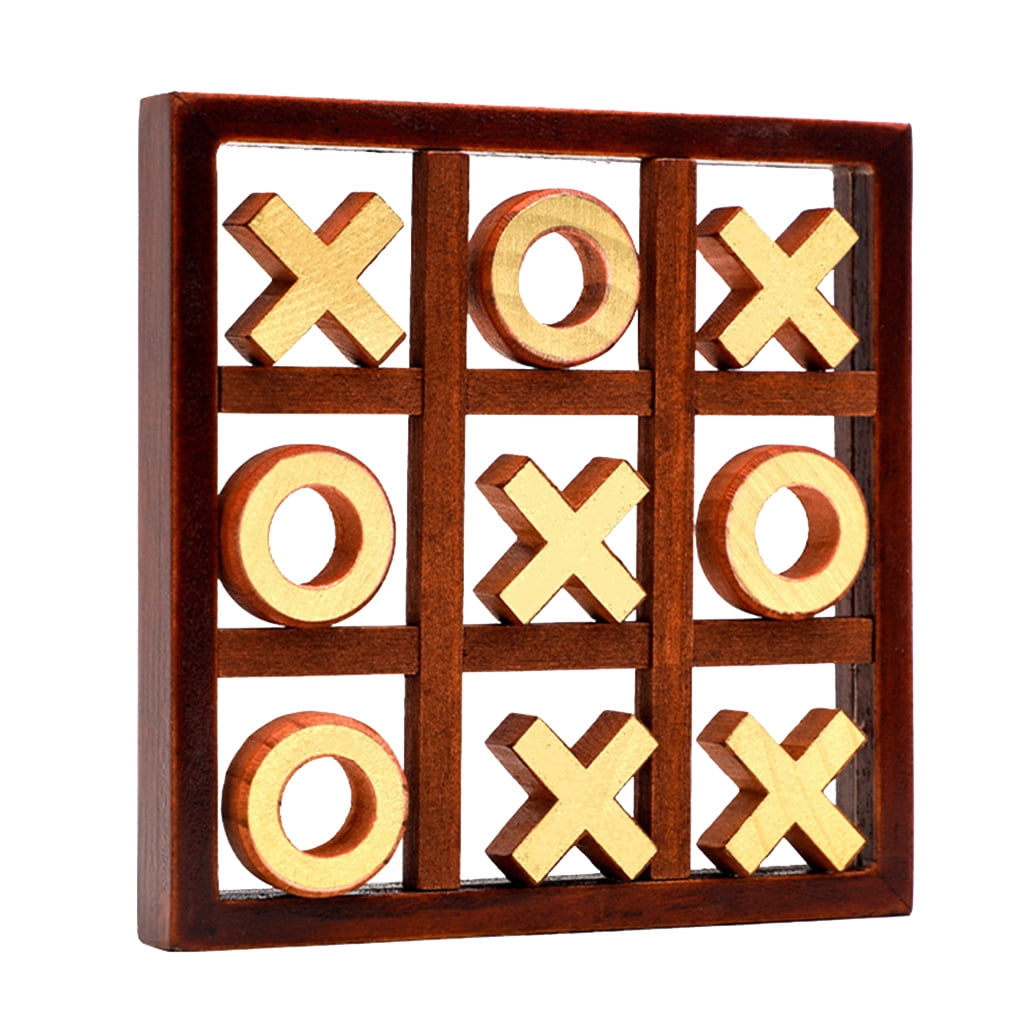 Tic Tac Toe Board Game 5.91 x 5.91 Tic Tac Toe Table Game Resin XOXO Board  Game Early Education Toys 2 Players Portable Tabletop Board Game for