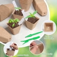 thumbnail image 3 of Paquete de 120 Macetas Cuadradas de Turba para Plántulas, Macetas de de Semillas con Orificios de Drenaje, Kits de Macetas de Semillas de Hierbas Biodegradables, 3 of 5