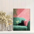 thumbnail image 2 of UXIEQU Black Cat Cocktail Canvas Wall Art 15.75x11.81 Inches, 2 of 8