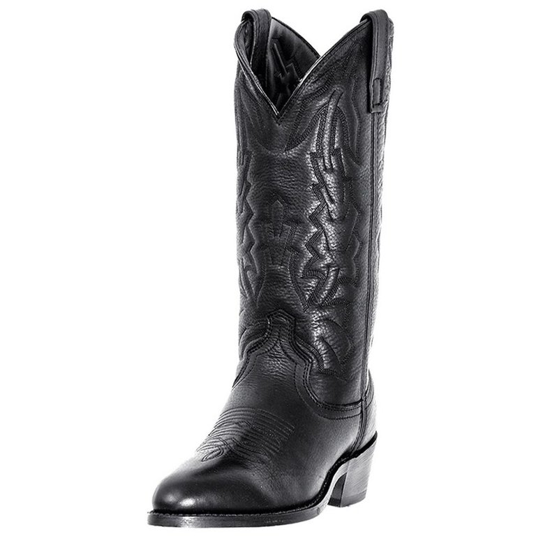 Laredo Black Cowboy Boots 6691 Deertan Leather 13\