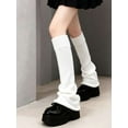thumbnail image 4 of Deago Women's Leg Warmers Fashion Knit Warmers Long Socks Cute Y2K Kawaii Japanese Gothic Lolita Harajuku Accessories (White), 4 of 7