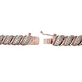 thumbnail image 2 of 18K Rose Gold Plated 1ct TDW Diamond Fancy Design Tennis Bracelet, 2 of 3
