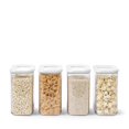 thumbnail image 1 of Set Of 4 Clear Plastic Storage Containers For Kitchen Organization, Each With A 1500 Ml Capacity, 1 of 5