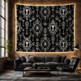 thumbnail image 6 of Intricate Damask with Skeleton Keys and Spiderwebs, Spooky Gothic for Gothic Decor Fans, Victorian Macabre Art Decor, Halloween Gift, Tapestry Wall Hanging for Living Room and Bedroom, 6 of 7