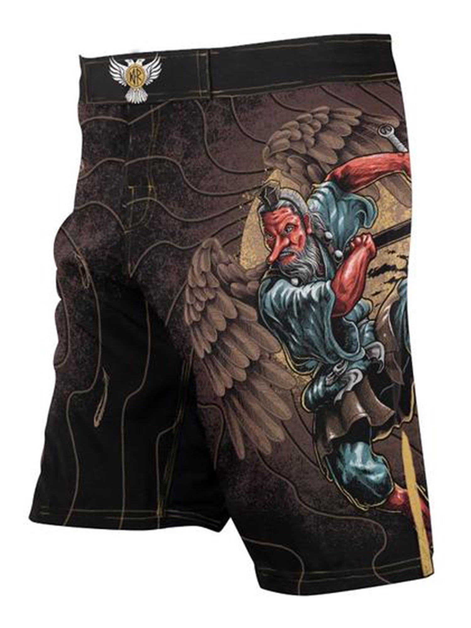 Raven Fightwear Men's The Gods of Egypt Anubis Shorts MMA Black 