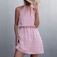 thumbnail image 2 of Vestido Corto, Cuello Halter, Cintura Elástica, Cintura Alta, Vestido Sin Mangas Para Oficina ANGGREK Otros, 2 of 6