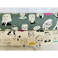 thumbnail image 2 of People - People Faces - Cosmo - Lightweight Canvas - Japanese  Fabric - Natural - Pink - Gray - AP-05803, 2 of 8