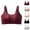 Deep Red, variant on longantii Womens Lifting Bra Push Up Full Coverage Wireless Seamless Bust Shaping Bra | Front Zipper,Comfy Soft Bralette,No Underwire,Adjustable Strap,Plus Size Bra,Lifting Bras for Senior Friendly