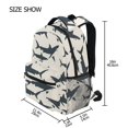thumbnail image 2 of School Backpack Lightweight Multipocket College High Middle Student Bag 15L Shark Silhouettes, 2 of 9