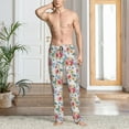 thumbnail image 5 of Vsdgher Rose Flowers Print Mens Pajama Pants Sleep & Lounge Pants, PJ Bottoms With elastic waistb and Pockets, 5 of 5